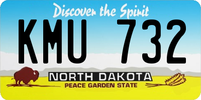 ND license plate KMU732