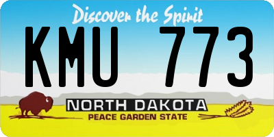 ND license plate KMU773