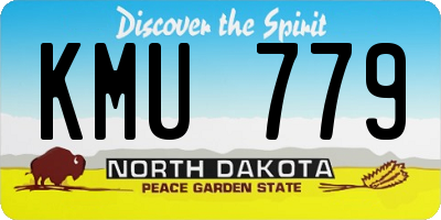 ND license plate KMU779