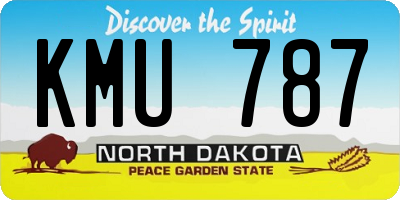 ND license plate KMU787