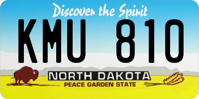 ND license plate KMU810