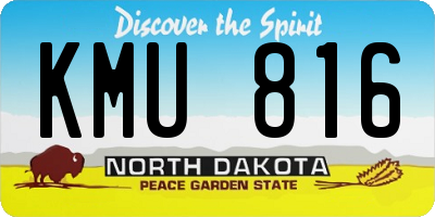 ND license plate KMU816