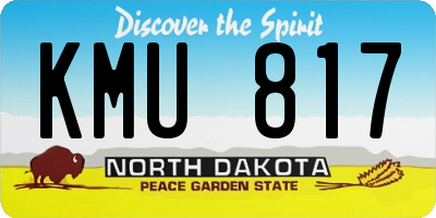ND license plate KMU817