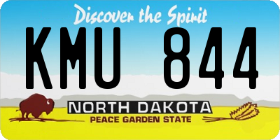 ND license plate KMU844
