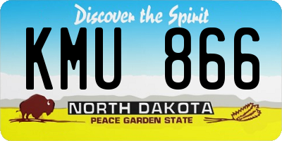ND license plate KMU866