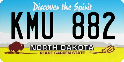 ND license plate KMU882
