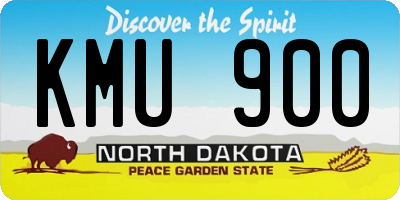 ND license plate KMU900