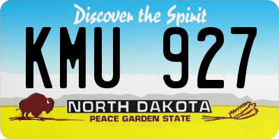 ND license plate KMU927