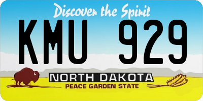 ND license plate KMU929