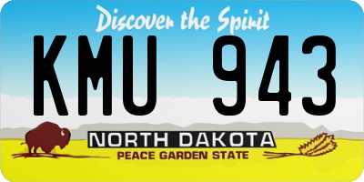 ND license plate KMU943