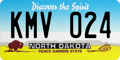 ND license plate KMV024