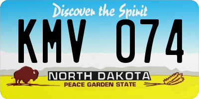 ND license plate KMV074
