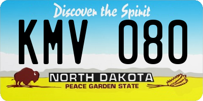 ND license plate KMV080