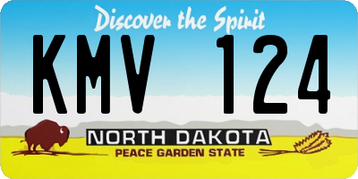 ND license plate KMV124