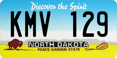 ND license plate KMV129