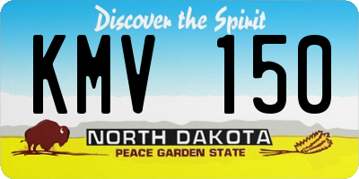 ND license plate KMV150