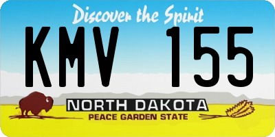 ND license plate KMV155