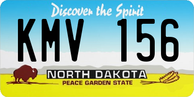 ND license plate KMV156