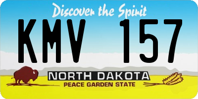 ND license plate KMV157