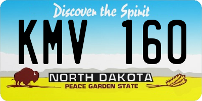 ND license plate KMV160