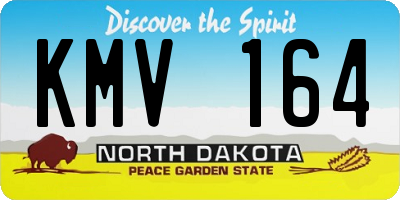 ND license plate KMV164
