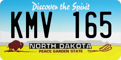 ND license plate KMV165