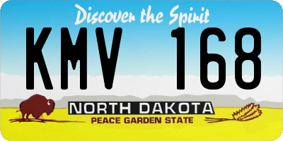 ND license plate KMV168