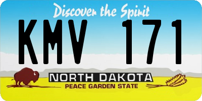 ND license plate KMV171
