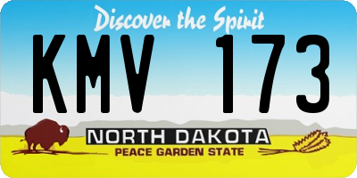 ND license plate KMV173