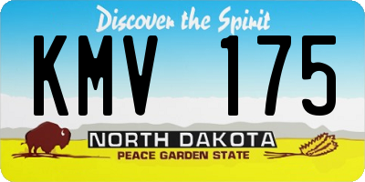 ND license plate KMV175