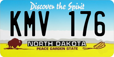 ND license plate KMV176