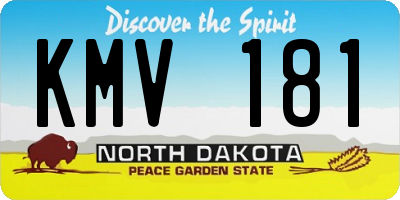 ND license plate KMV181