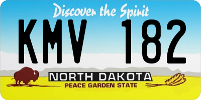 ND license plate KMV182