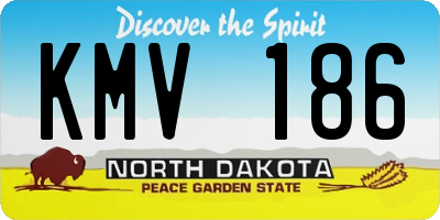 ND license plate KMV186