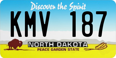 ND license plate KMV187