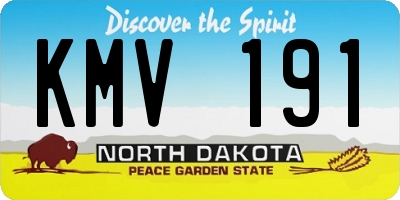 ND license plate KMV191