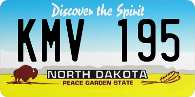 ND license plate KMV195