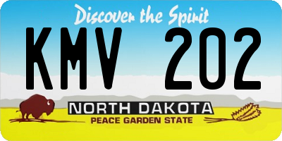 ND license plate KMV202