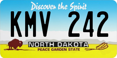 ND license plate KMV242