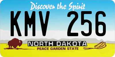ND license plate KMV256