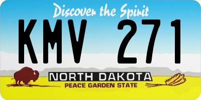 ND license plate KMV271