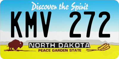 ND license plate KMV272