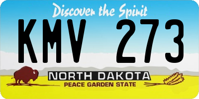 ND license plate KMV273