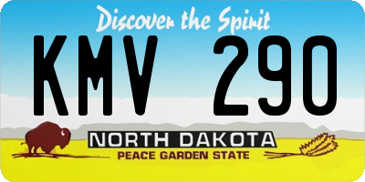 ND license plate KMV290