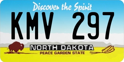 ND license plate KMV297