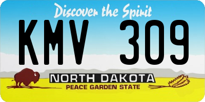 ND license plate KMV309