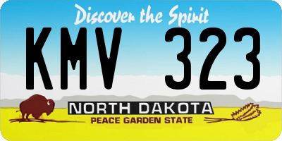 ND license plate KMV323