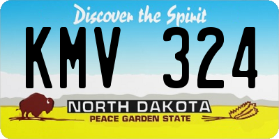 ND license plate KMV324