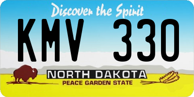ND license plate KMV330
