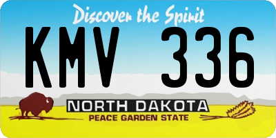 ND license plate KMV336